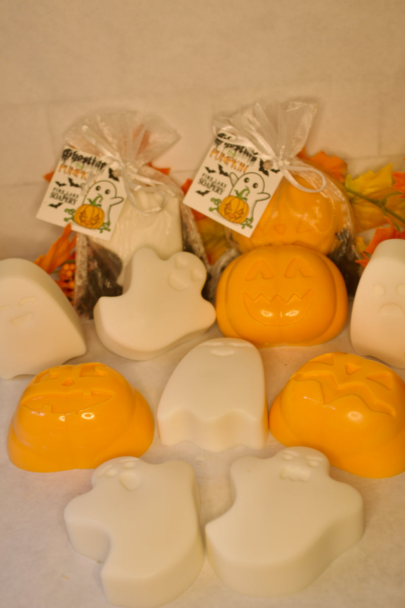 Pumpkin and Ghost Soap in Gift Bag