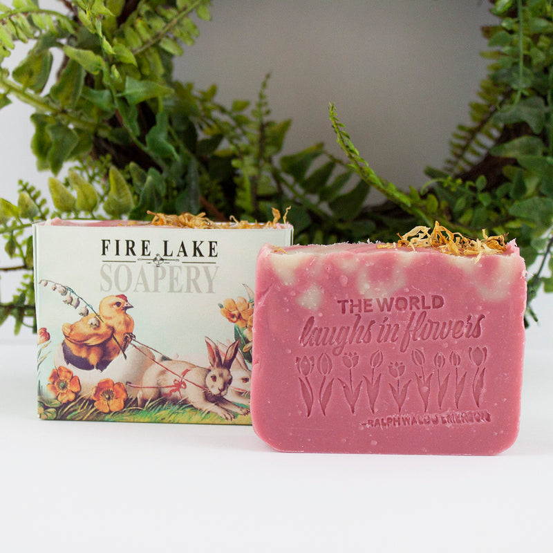 The World Laughs in Flowers Easter Soap