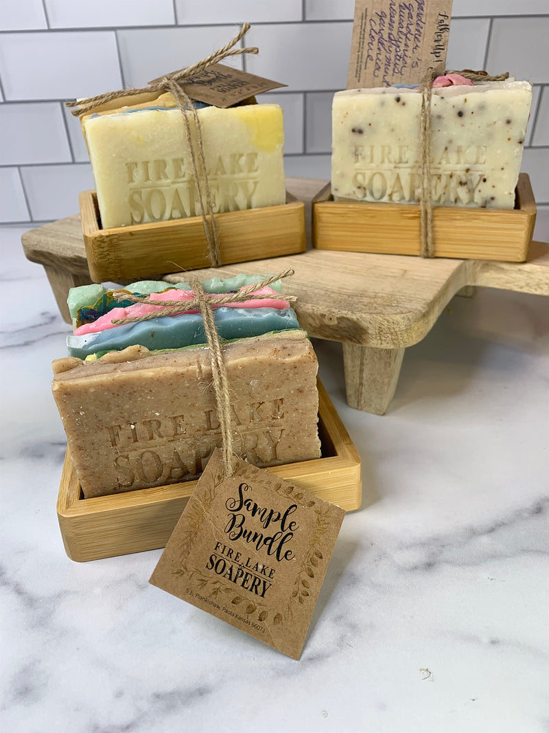 Soap Bundles with Bamboo Soap Dish