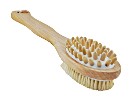 Wood Long Handle Massage & Bath Brush