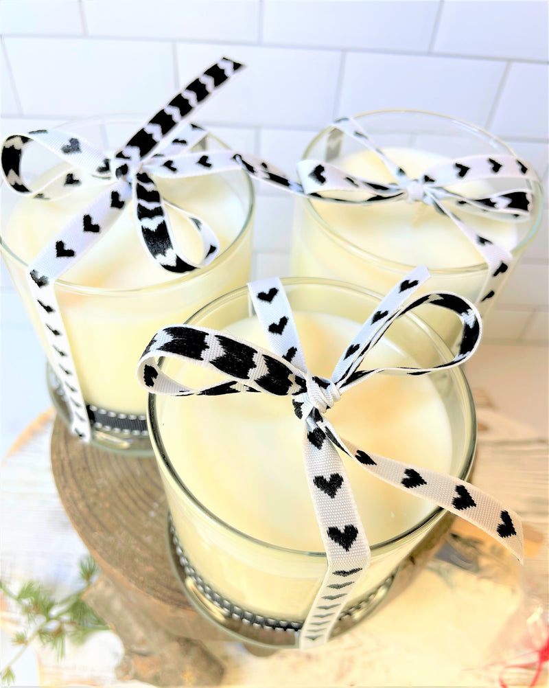 Valentine Double Old Fashioned Glass Candle, Mahogany Teakwood