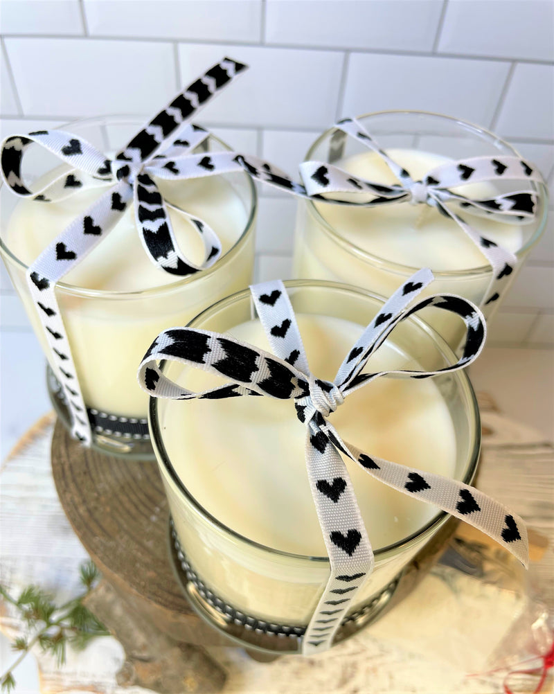 Valentine Double Old Fashioned Glass Candle, Mahogany Teakwood