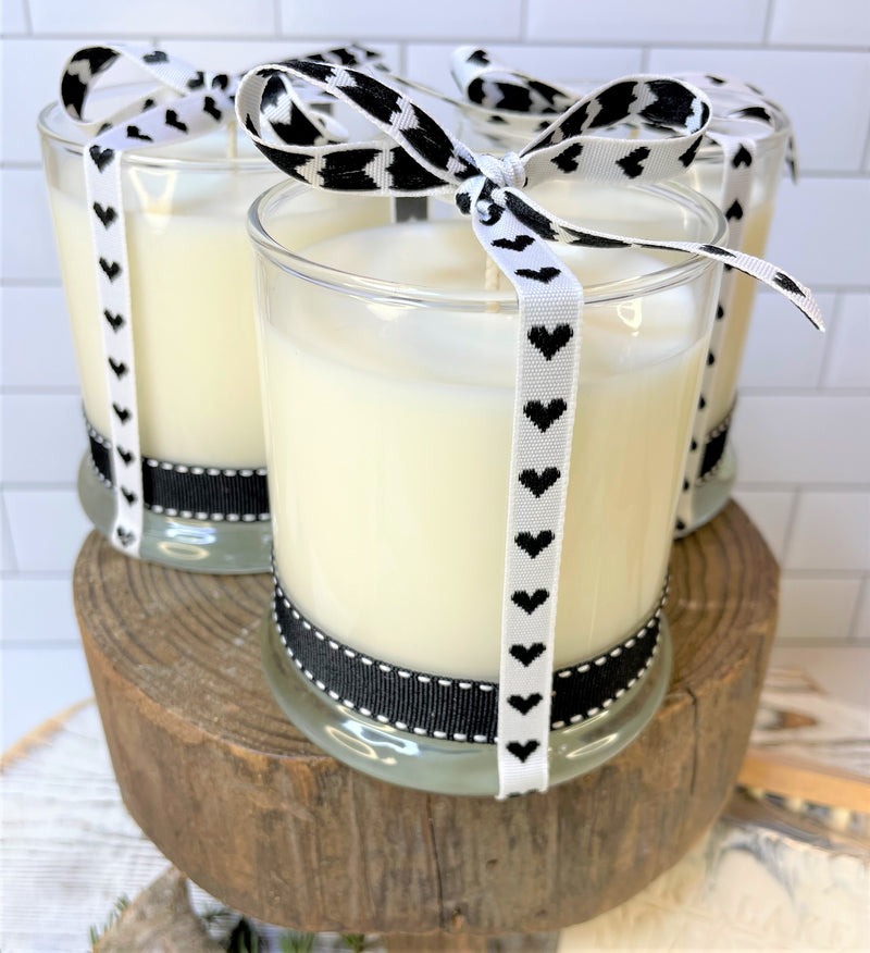 Valentine Double Old Fashioned Glass Candle, Mahogany Teakwood