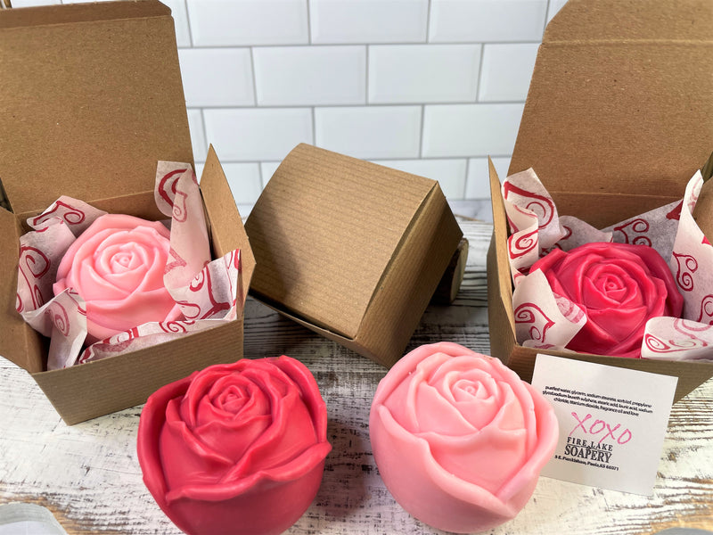 Valentine Rose Soaps